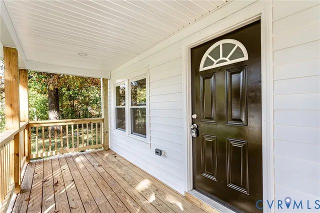 a view of front door of house