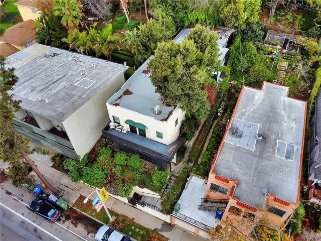 an aerial view of a city