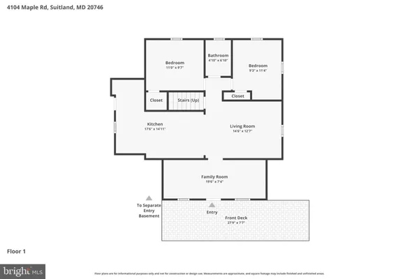 $399,000 | 4104 Maple Road, Suitland, MD 20746