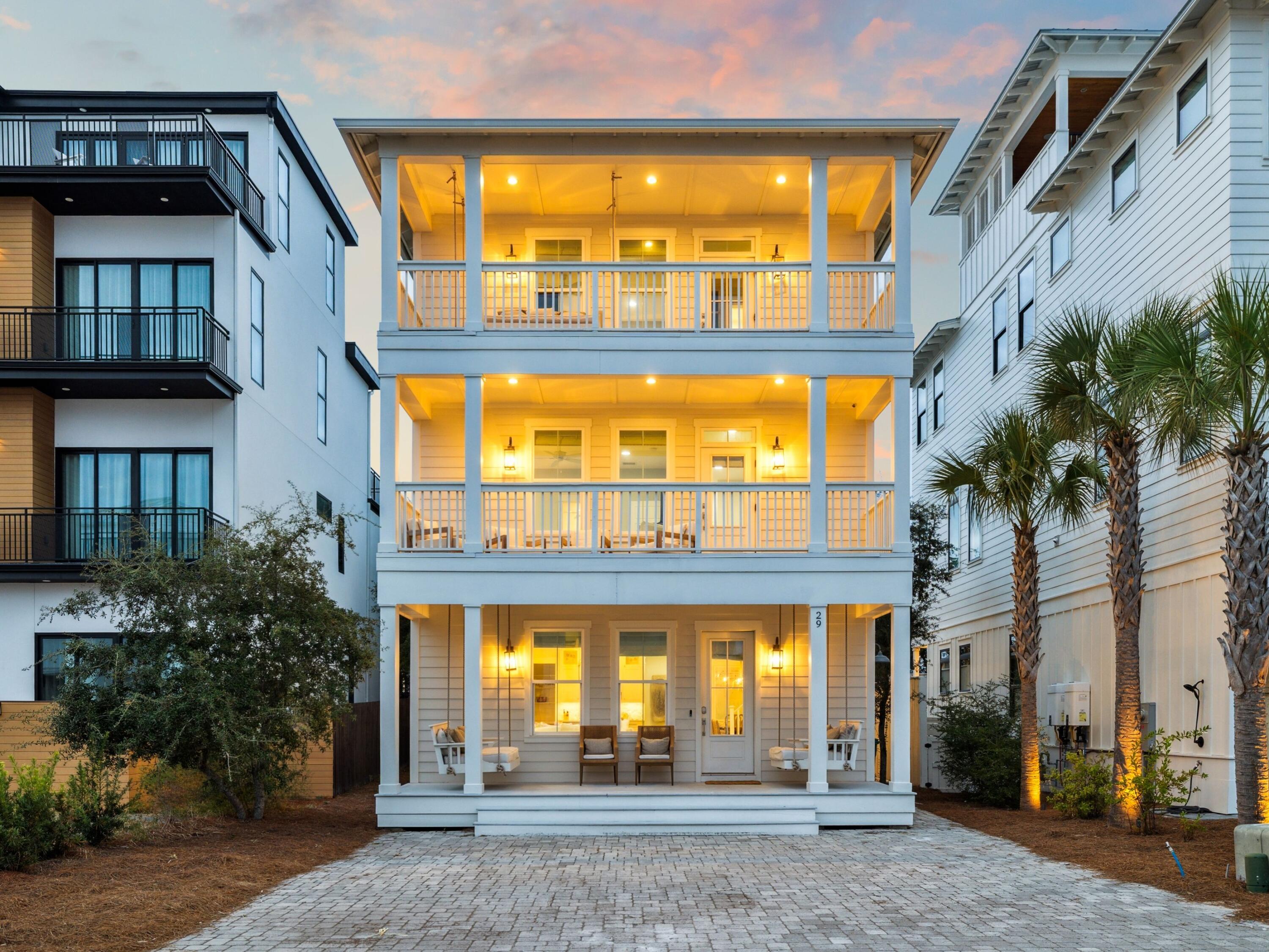 29 Tidewater Ct Inlet Beach Inlet Beach, FL 32461 - Photo 24 of 25 a view of front door of house with a yard