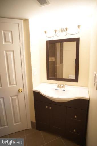 9723 Capitol View Avenue Silver Spring, MD 20910 - Photo 7 of 26 Lower Level Bath room, designer vanity and mirror