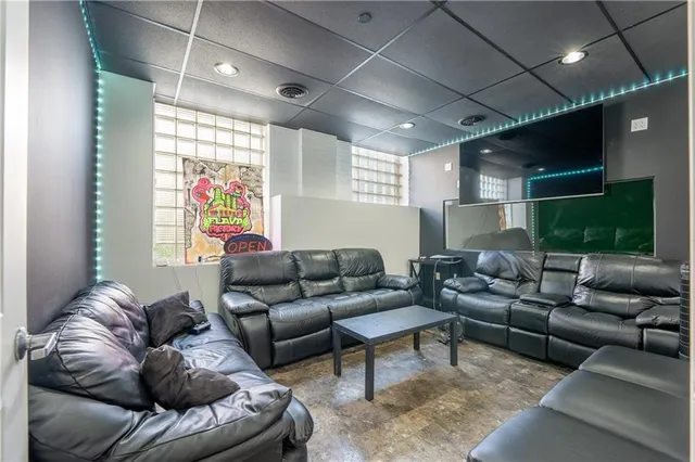 a room with furniture and a window