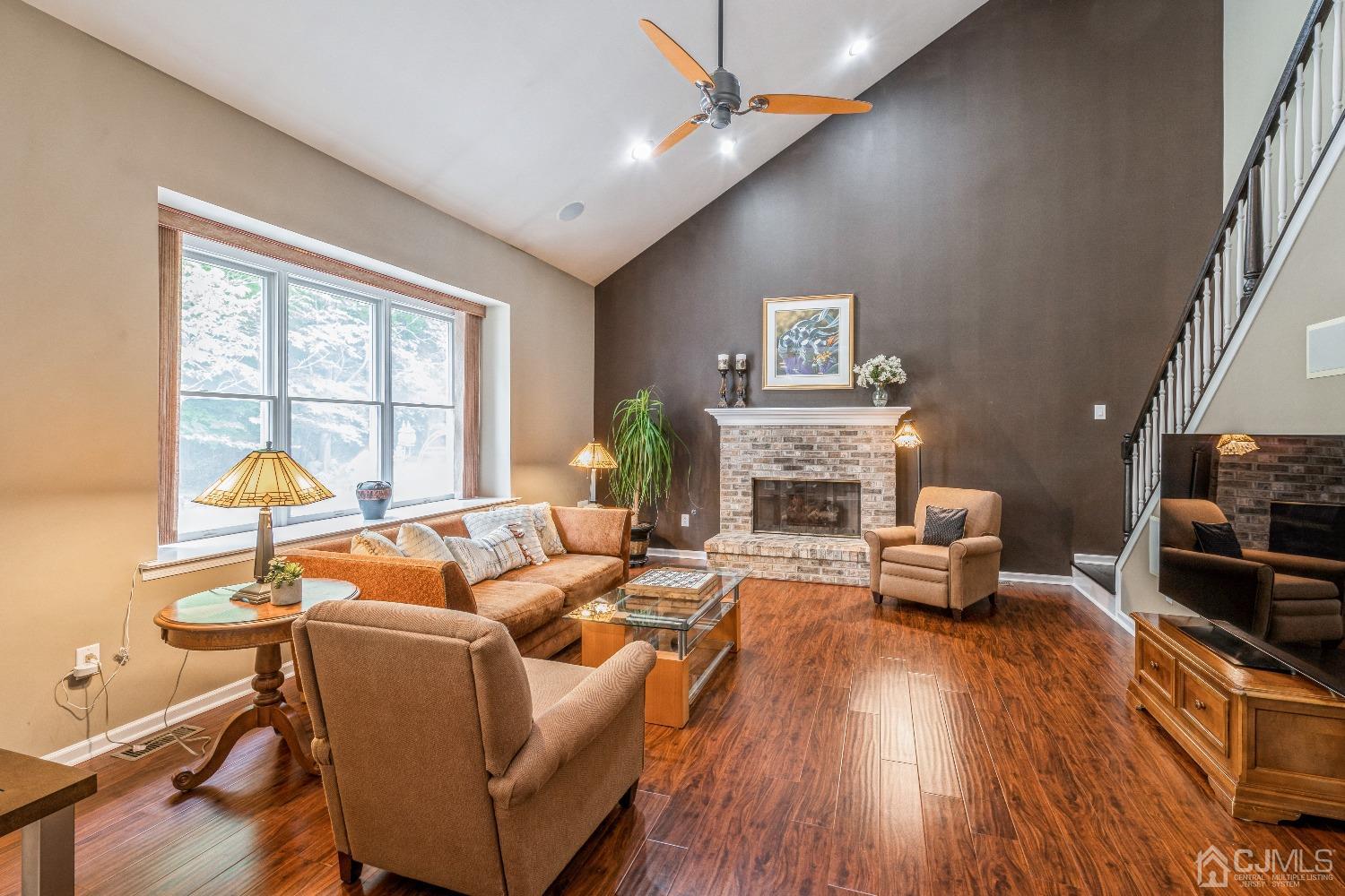 21 Rocky Hill Road Princeton, NJ 08540 - Photo 21 of 52 a living room with fireplace furniture and a wooden floor