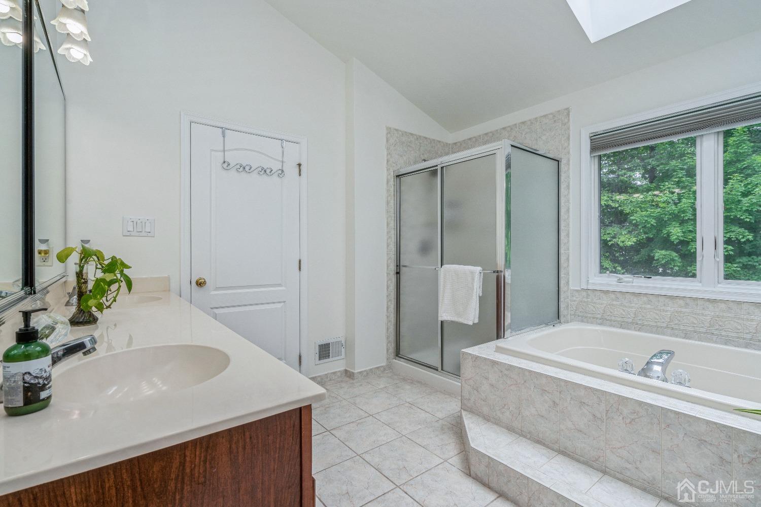 21 Rocky Hill Road Princeton, NJ 08540 - Photo 35 of 52 a bathroom with a tub a sink and mirror