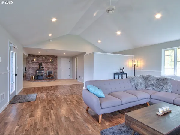 a living room with furniture and a couch