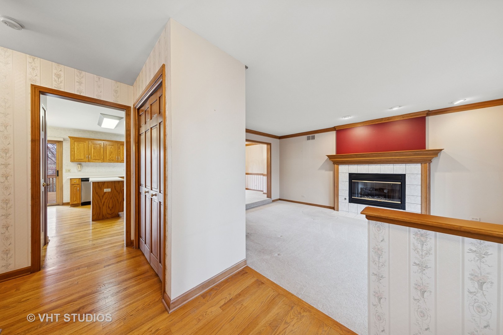 2286 Brookside Lane Aurora, IL 60502 - Photo 2 of 37 a view of a livingroom with wooden floor and a fireplace