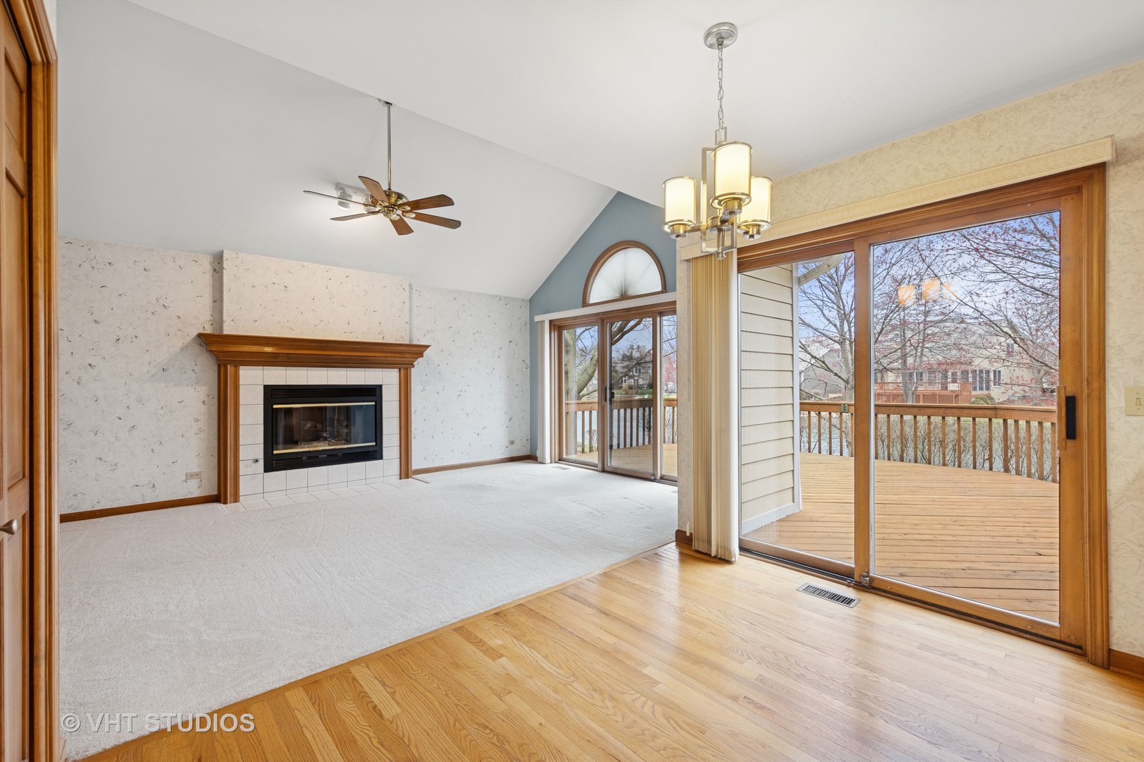 2286 Brookside Lane Aurora, IL 60502 - Photo 10 of 37 a view of an empty room with a fireplace and a window