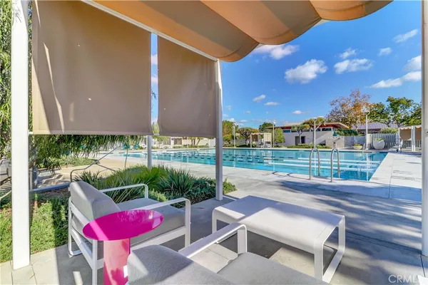 a outdoor space with chairs