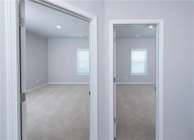 an empty room with window