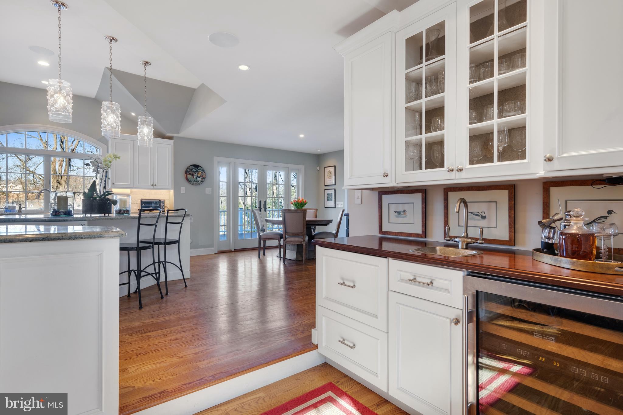 654 Malin Road Newtown Square, PA 19073 - Photo 8 of 34 Wet Bar with Wine Refrigerator