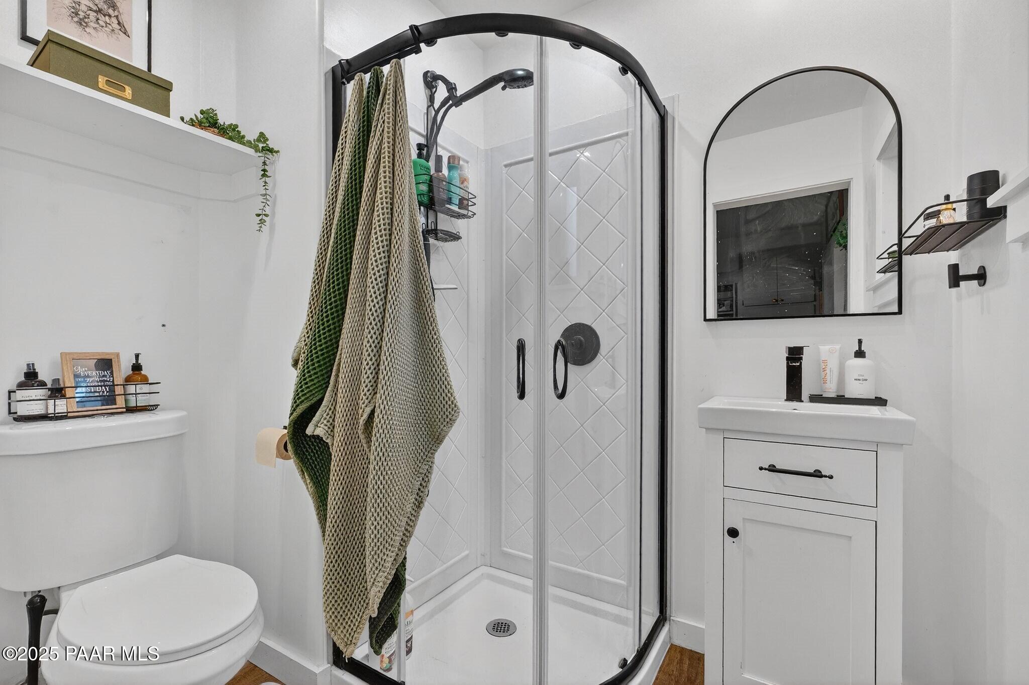 730 4th Street Prescott, AZ 86301 - Photo 20 of 37 a bathroom with a sink a toilet and a mirror