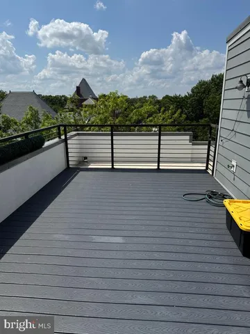 a view of a terrace with sky view