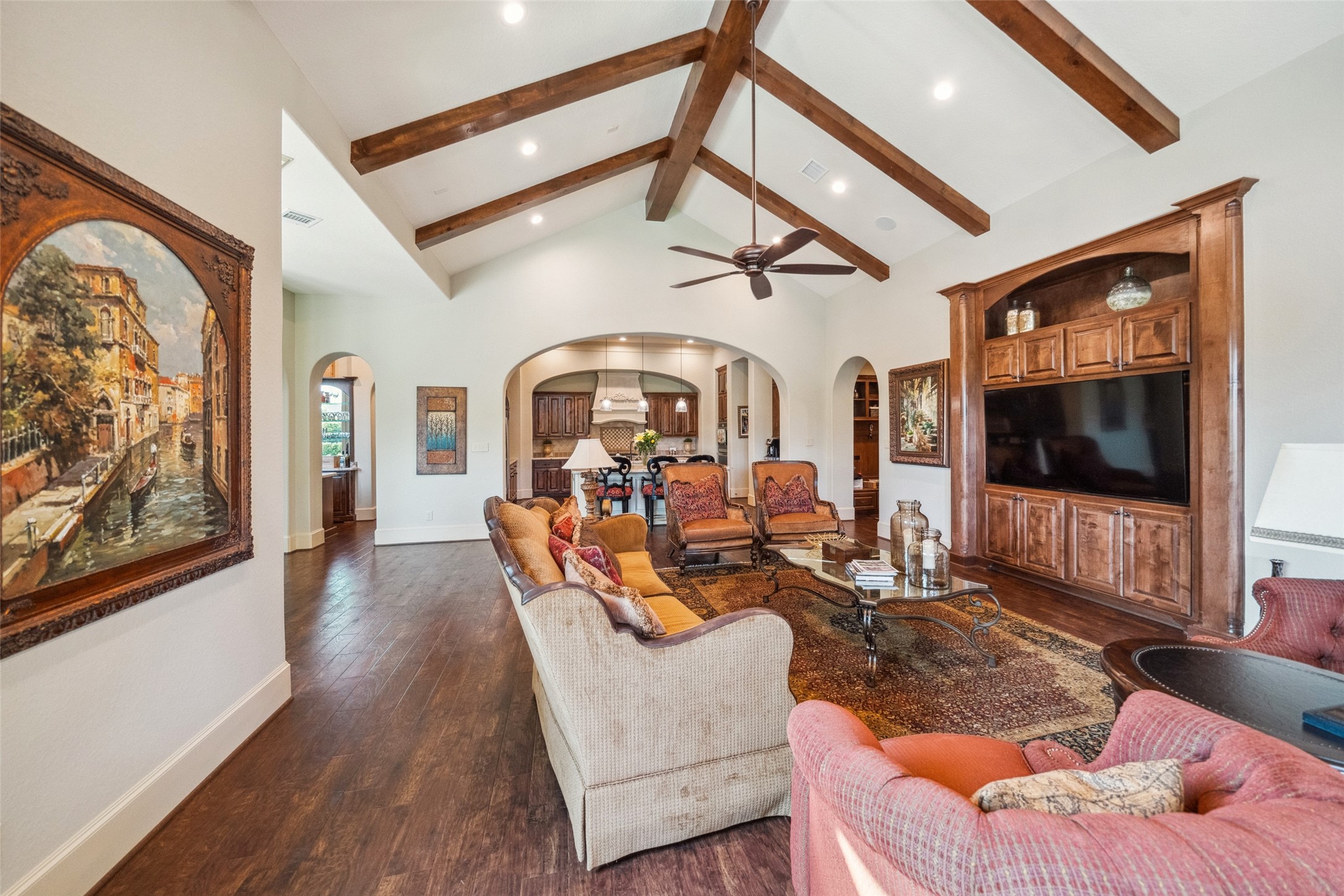 18 Rugged Lark Circle Tomball, TX 77377 - Photo 19 of 50 View from the outdoor area back into the house and kitchen, space flows with ease.