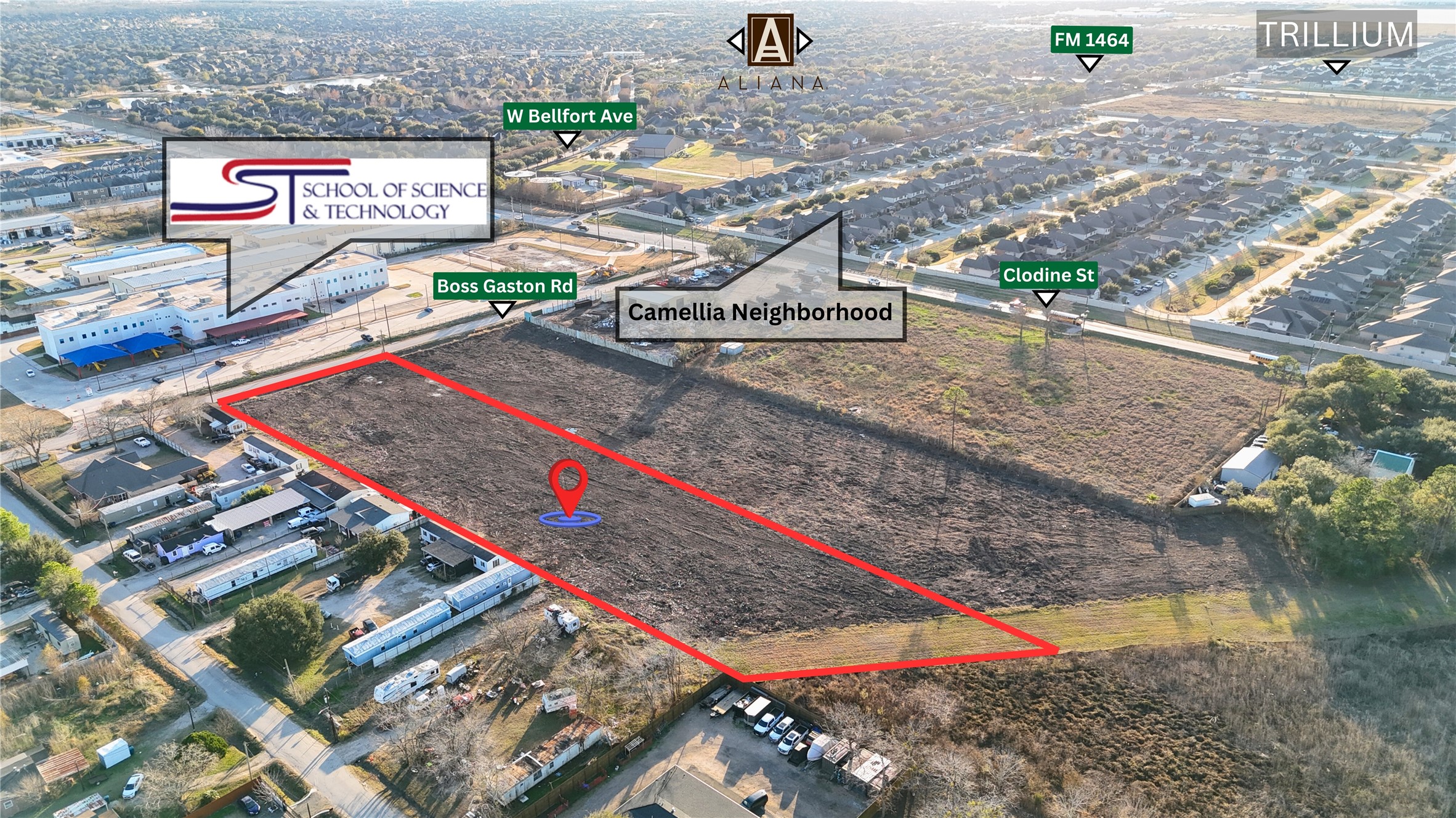 0 Boss Gaston Road Sugar Land, TX 77498 - Photo 1 of 10 an aerial view of a city