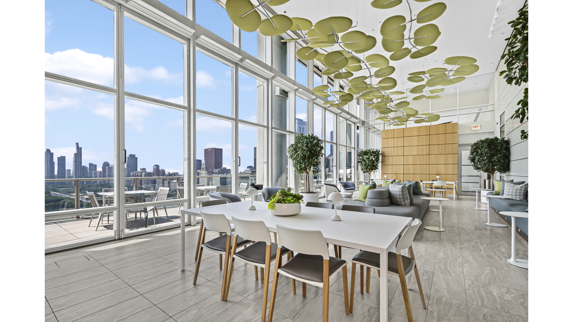 340 East Randolph Street, Unit 404 Chicago, IL 60601 - Photo 17 of 20 a view of a dining room with furniture window and outside view