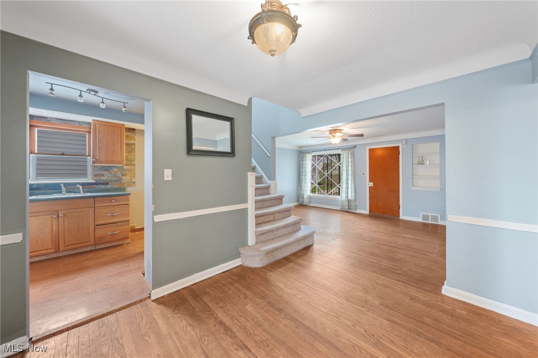 4146 Wyncote Road South Euclid, OH 44121 - Photo 7 of 20 Dining room overlooking kitchen with hardwood floors