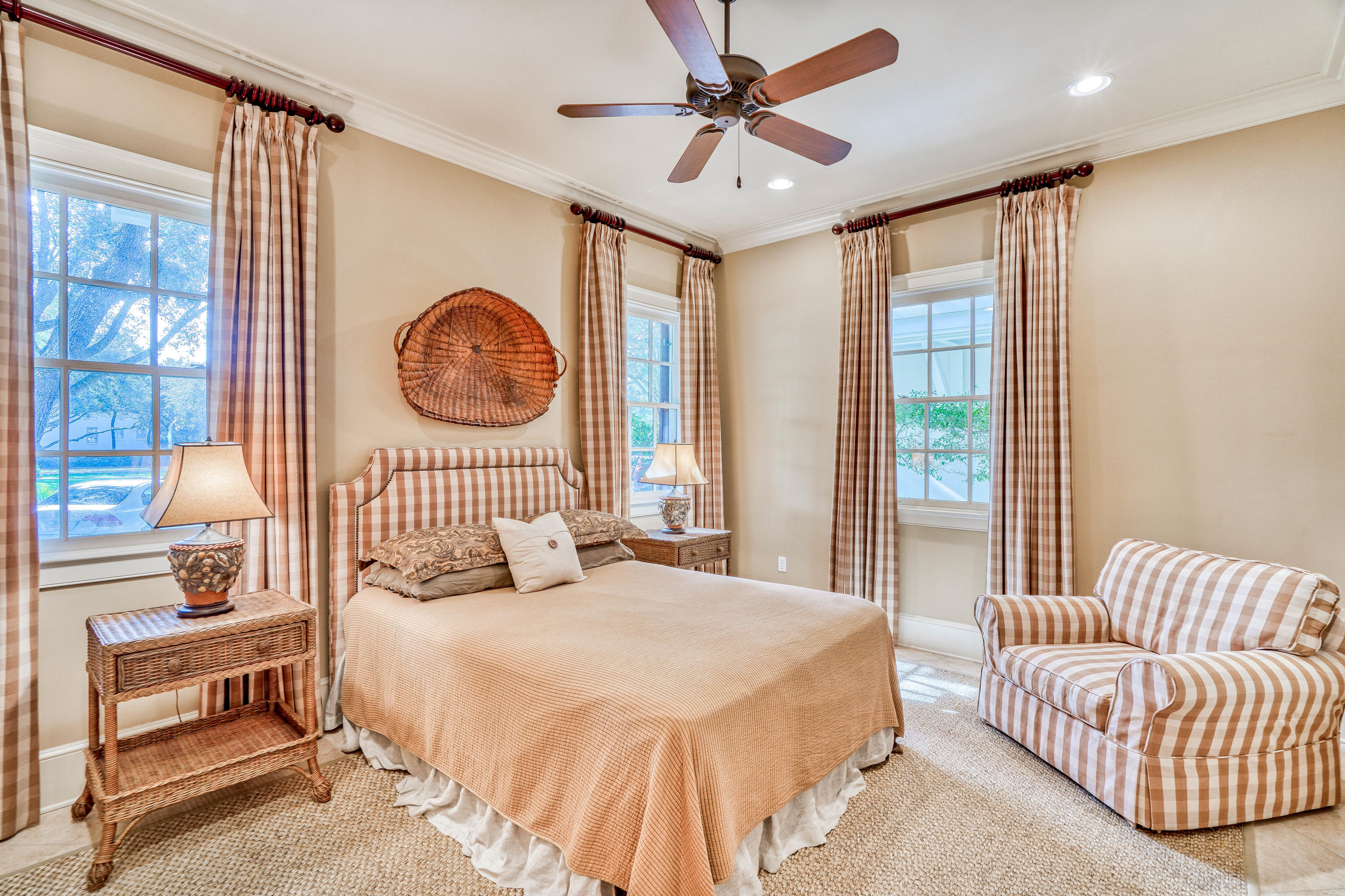 113 East Long Green Road Rosemary Beach, FL 32461 - Photo 12 of 54 a bedroom with a bed and a chandelier
