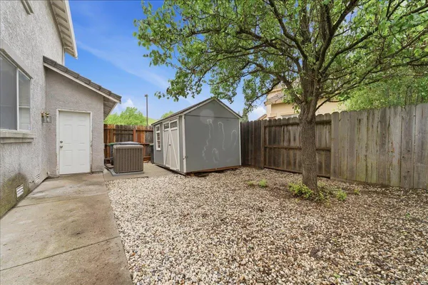 a backyard of a house