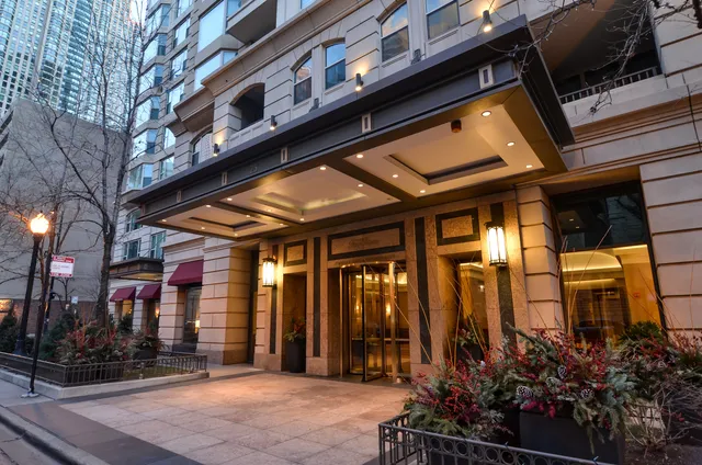 a front view of a building