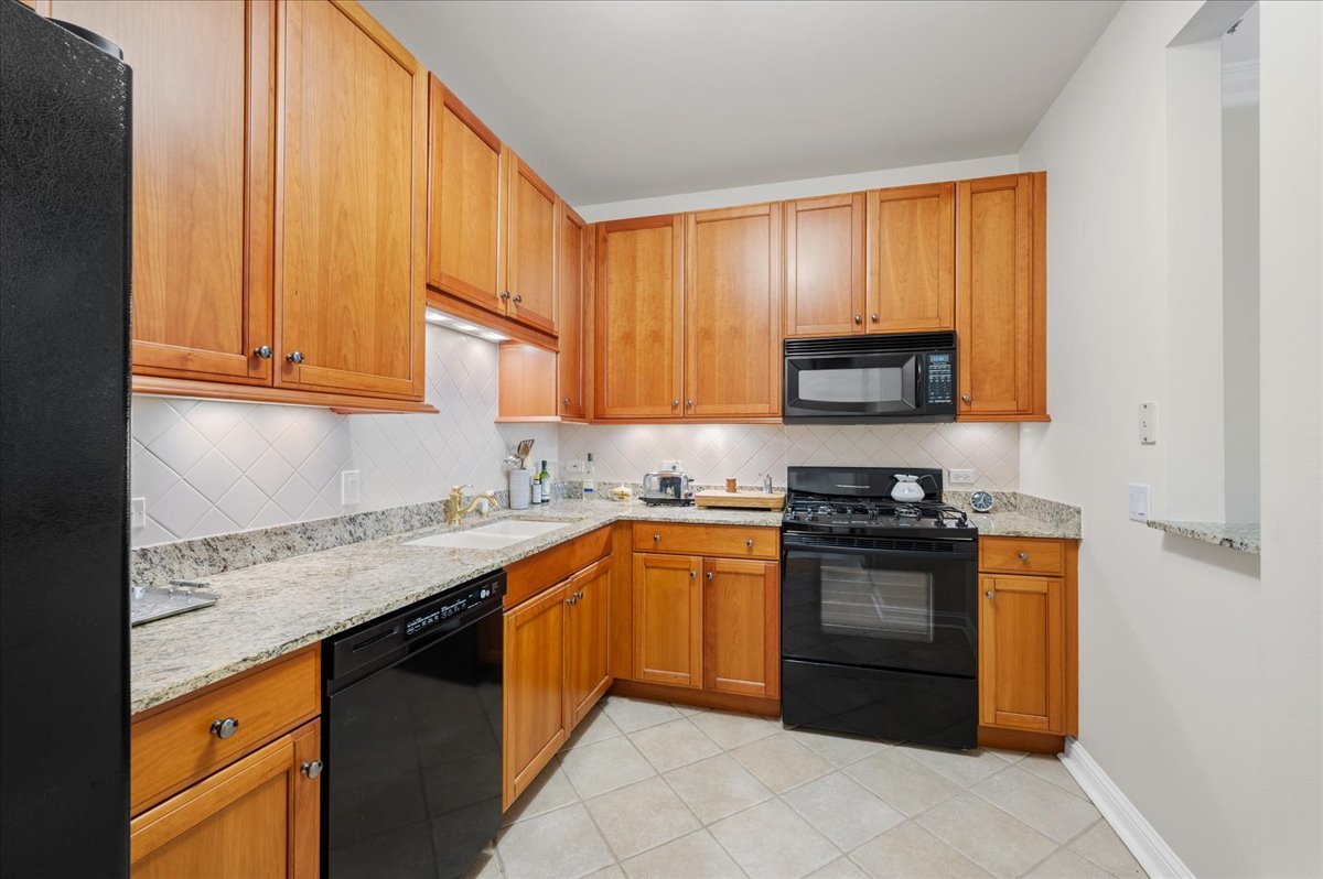 25 East Superior Street, Unit 605 Chicago, IL 60611 - Photo 7 of 24 a kitchen with stainless steel appliances granite countertop a stove a sink dishwasher and a refrigerator