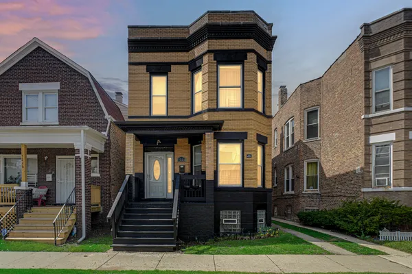 a front view of a house