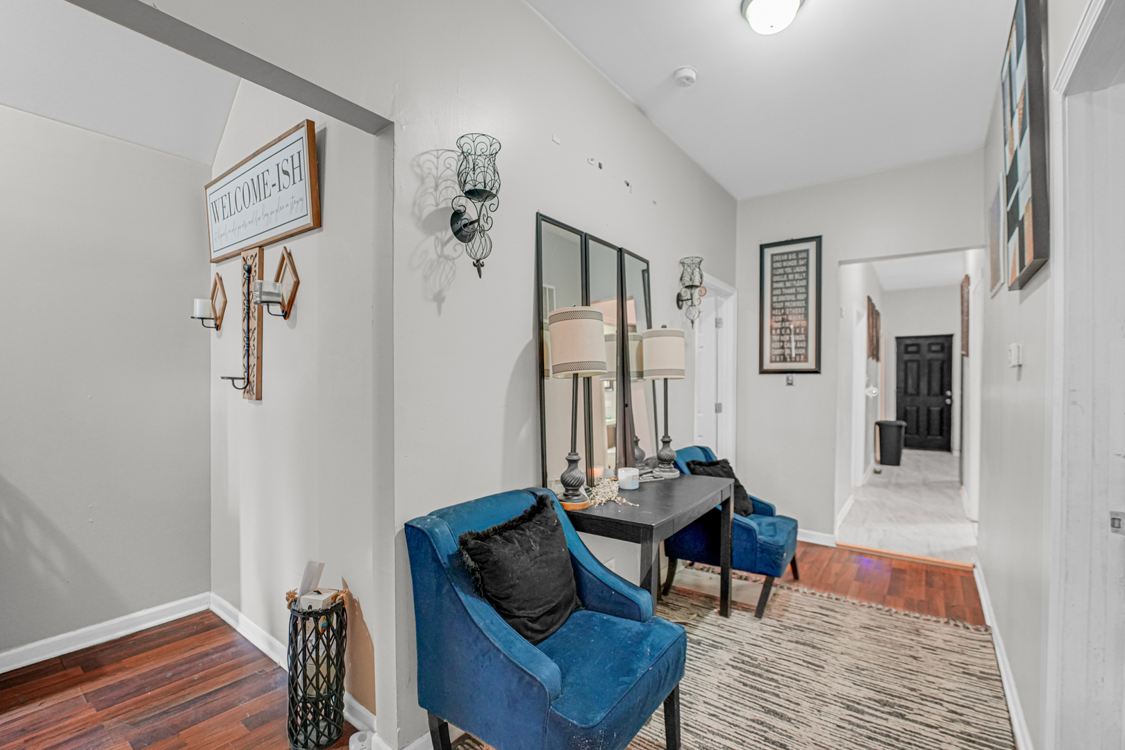 7222 South Rhodes Avenue Chicago, IL 60619 - Photo 6 of 22 a living room with furniture and wooden floor