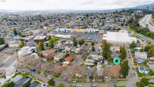 an aerial view of a city