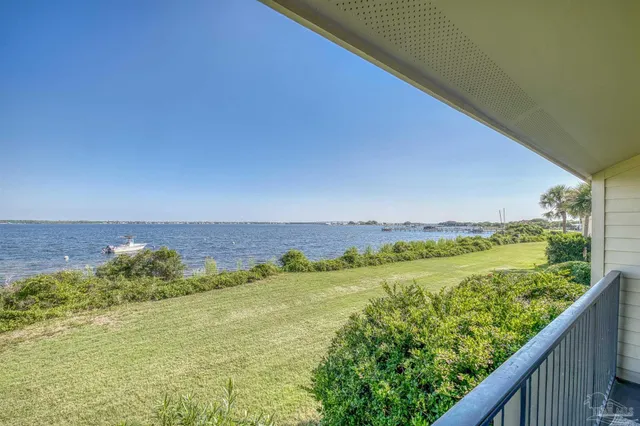 a view of an ocean from a balcony