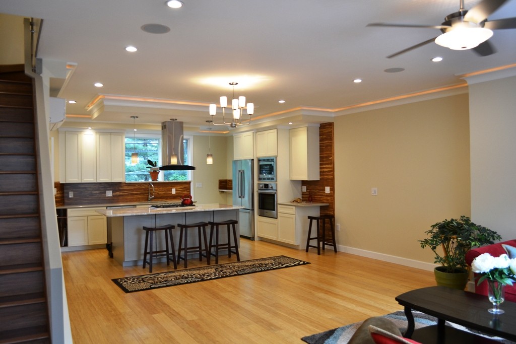 46 Cameron Street, Unit A Brookline, MA 02445 - Photo 2 of 2 a view of a dining room with furniture and wooden floor