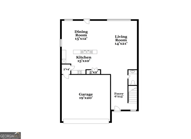 a picture of a bench in a white building