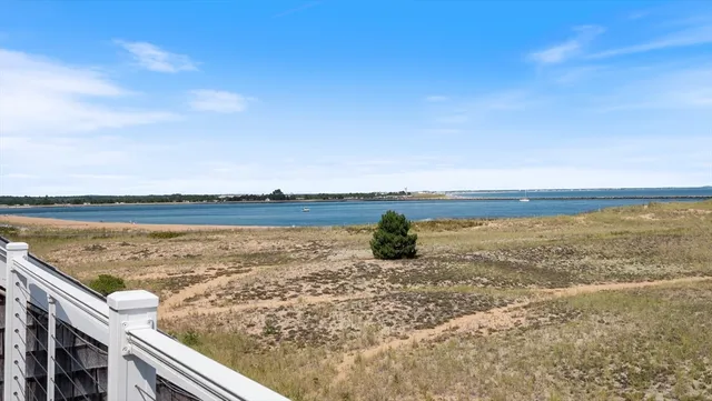 a view of a city with ocean