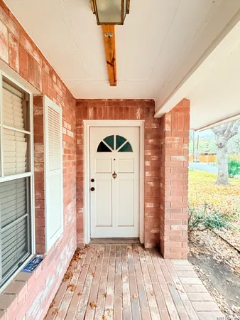 a view of front door of house