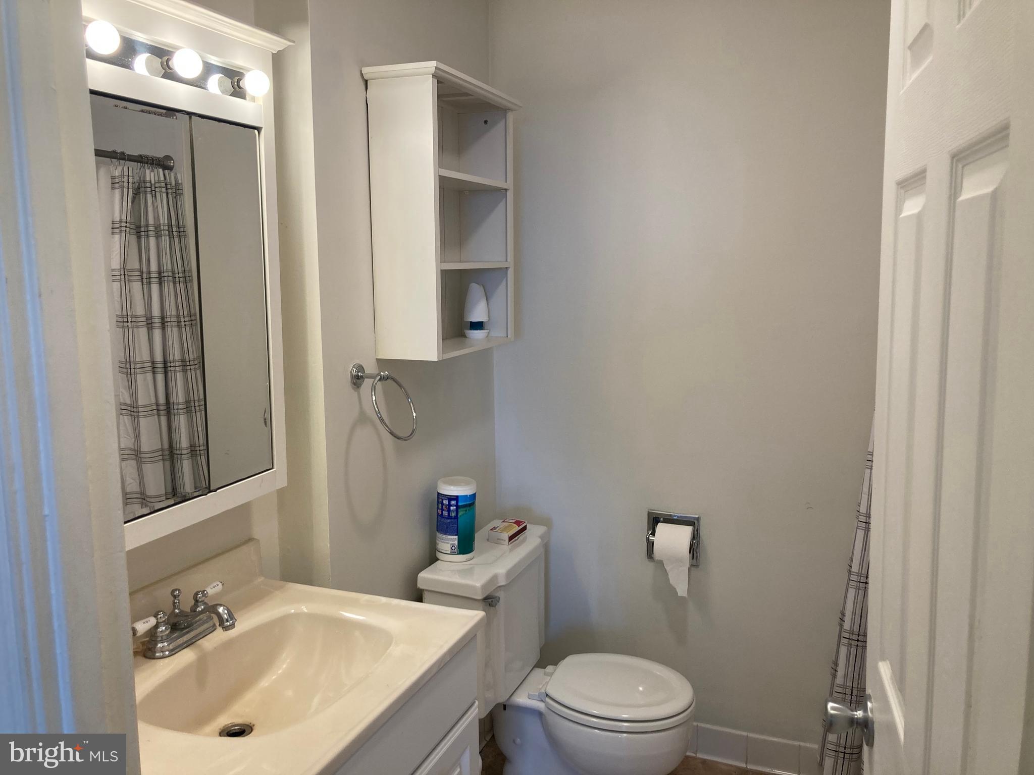 1101 St Paul Street, Unit 1403 Baltimore, MD 21202 - Photo 6 of 13 a bathroom with a sink toilet and shower