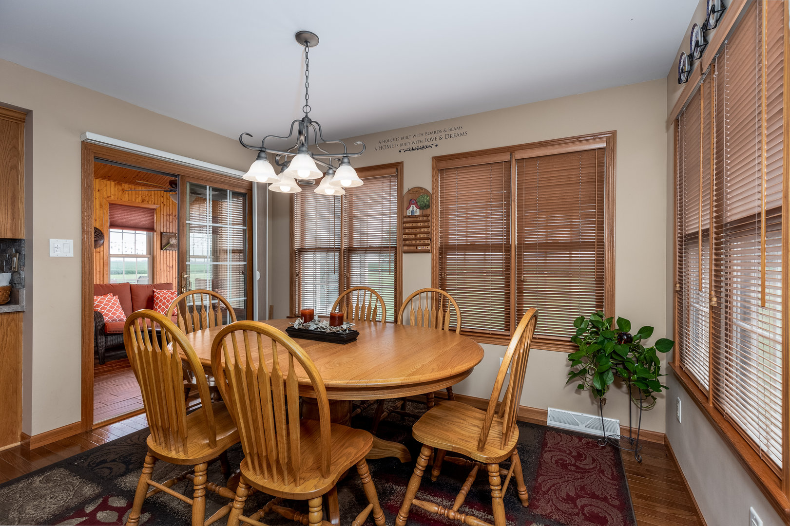 3622 East 1769th Road Ottawa, IL 61350 - Photo 12 of 42 a dining room with furniture window and wooden floor