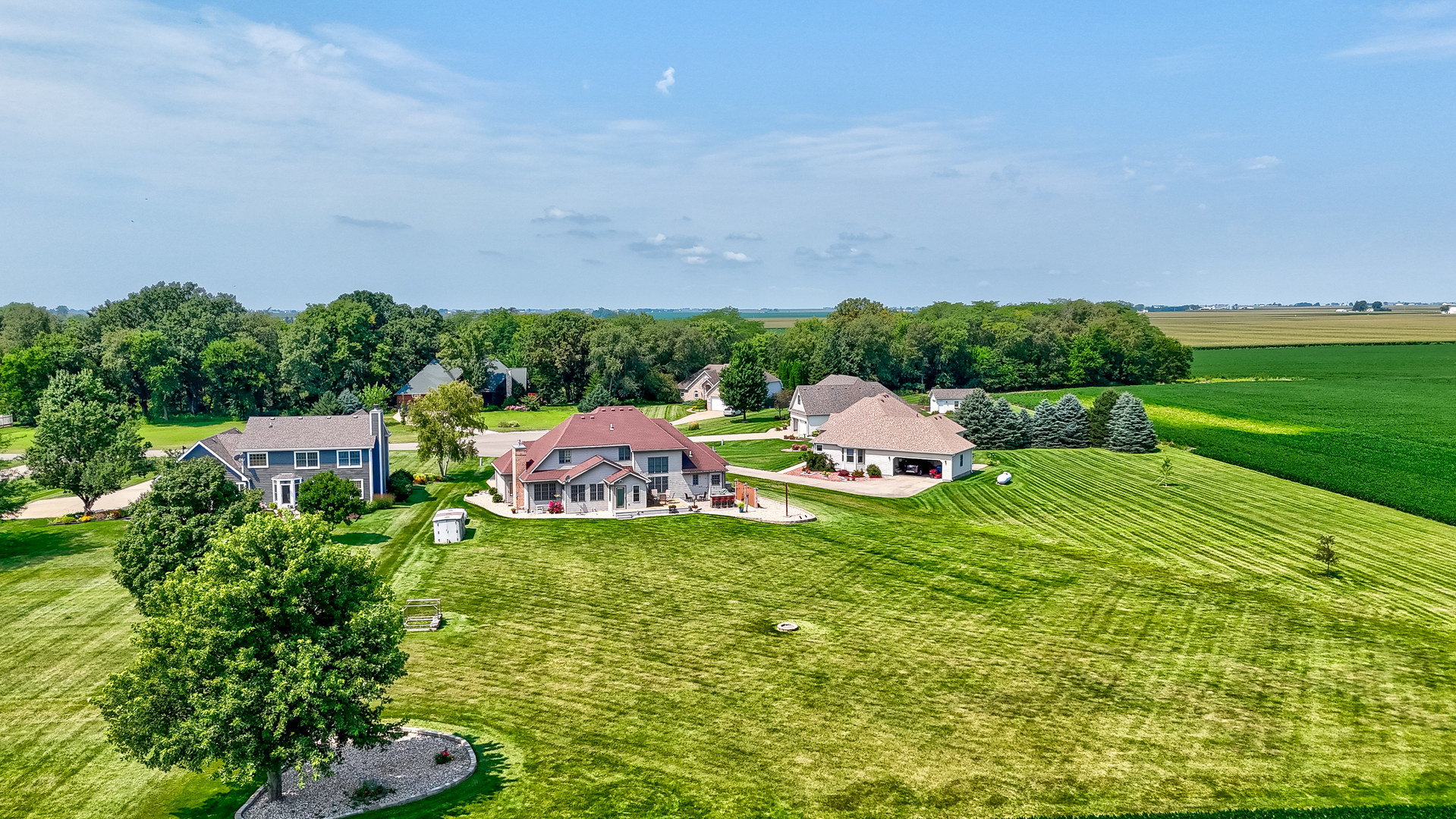 3622 East 1769th Road Ottawa, IL 61350 - Photo 39 of 42 an aerial view of a house with pool yard and outdoor seating