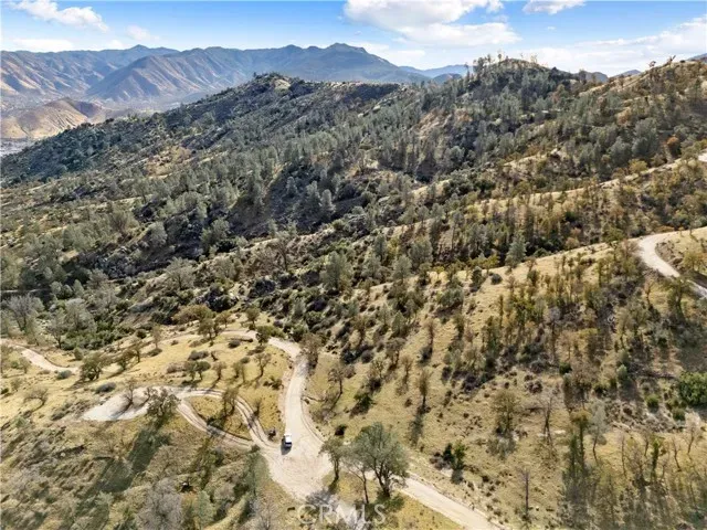 a view of a house with a mountain
