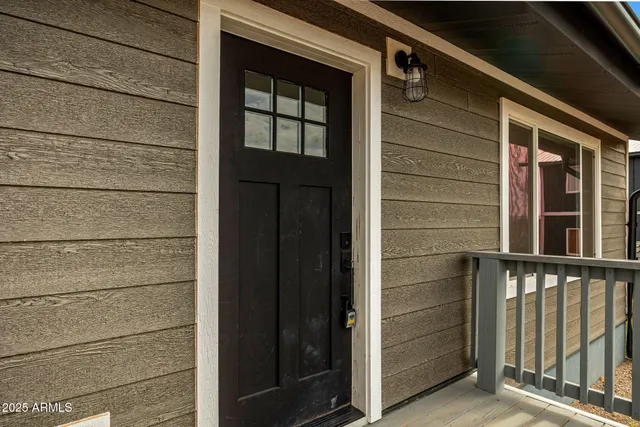 a view of front door