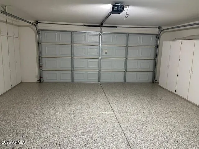 a view of a garage