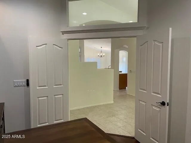 a view of cabinets and window