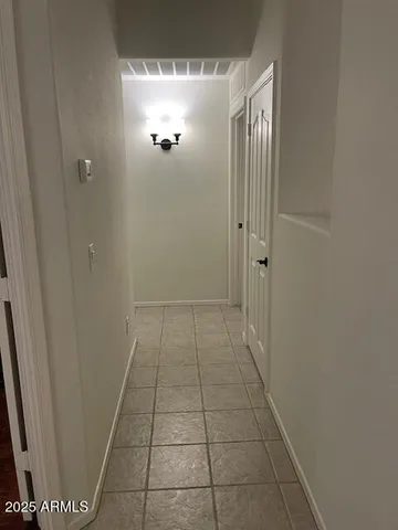 an entryway with a door