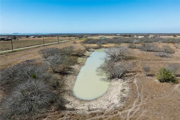 an aerial view of a beach