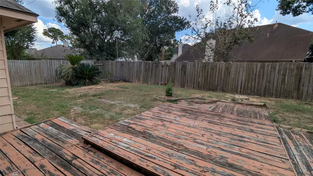 a backyard of a house