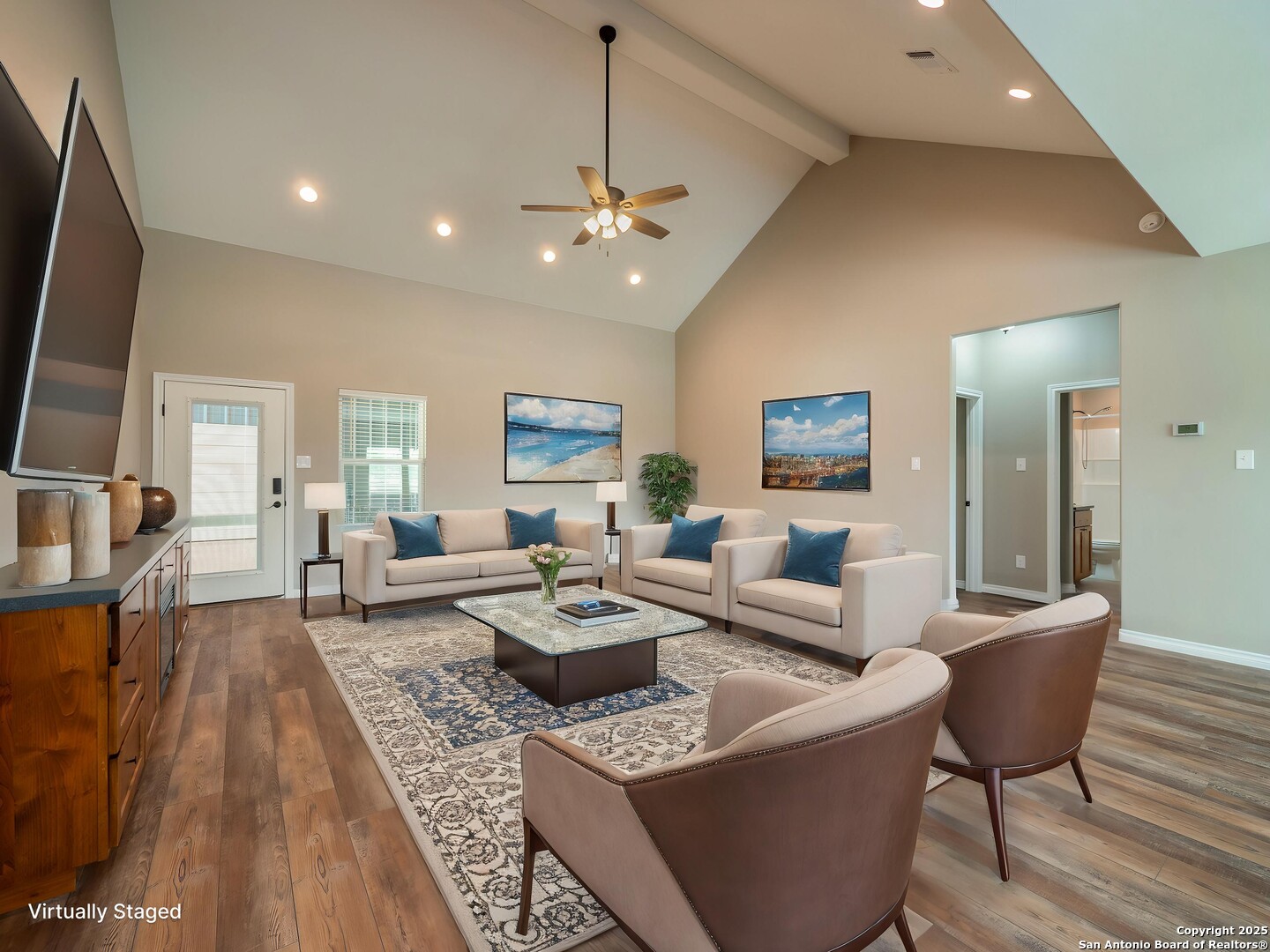 182 Inwood Poteet, TX 78065 - Photo 4 of 45 a living room with furniture and wooden floor
