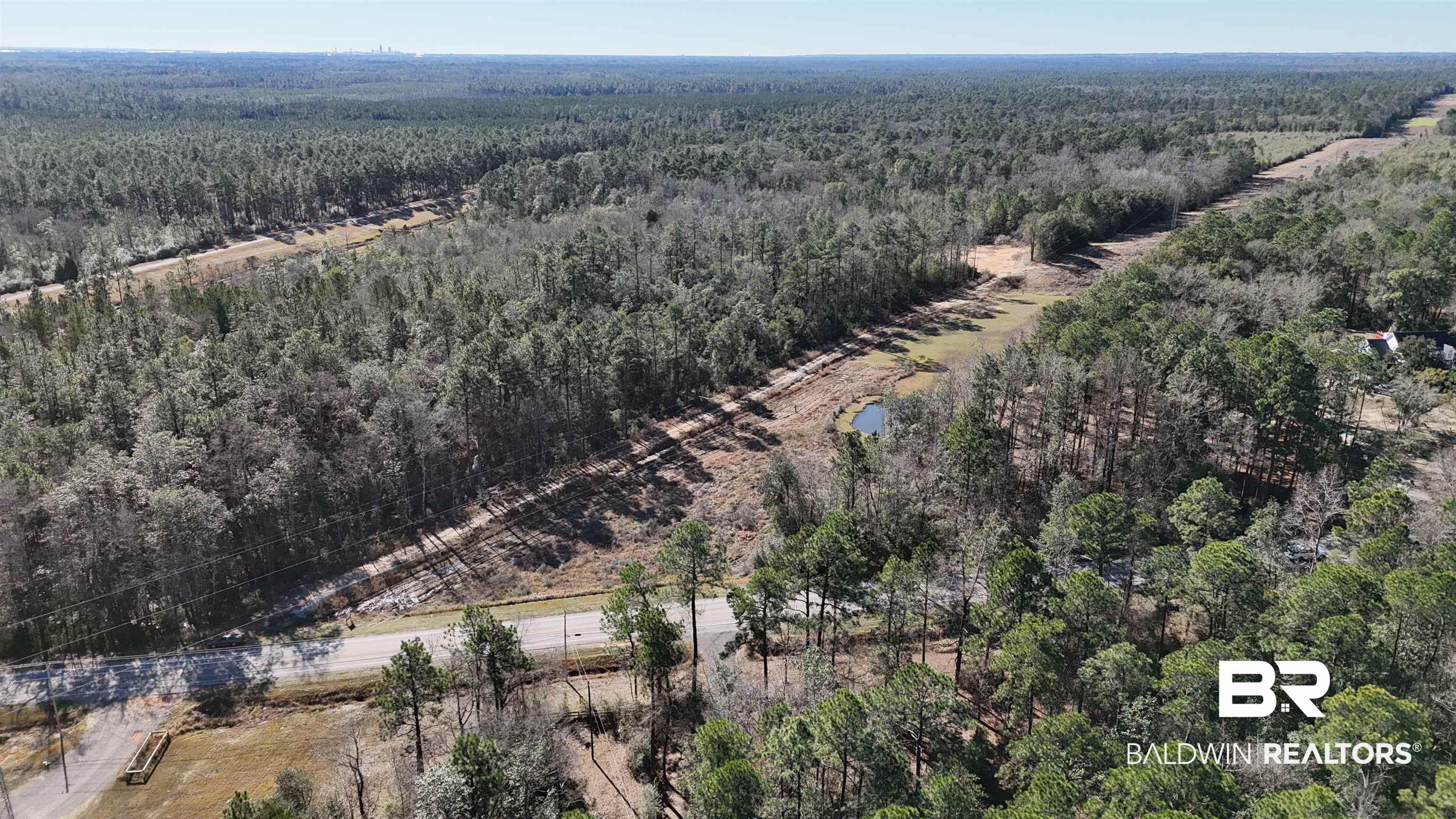 0 Radcliff Road Saraland, AL 36571 - Photo 6 of 14 Aerial view of property's location featuring a heavily wooded area