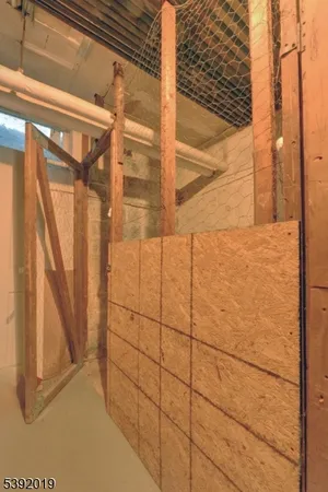 a view of wooden door