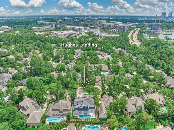 an aerial view of multiple house