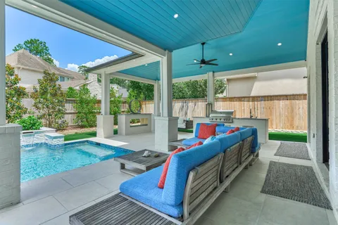 a view of an outdoor sitting area