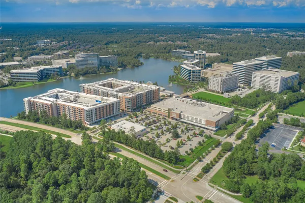 an aerial view of multiple house