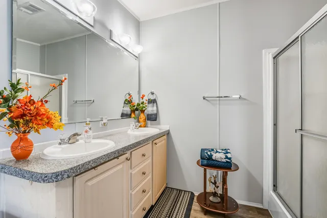 a room with furniture