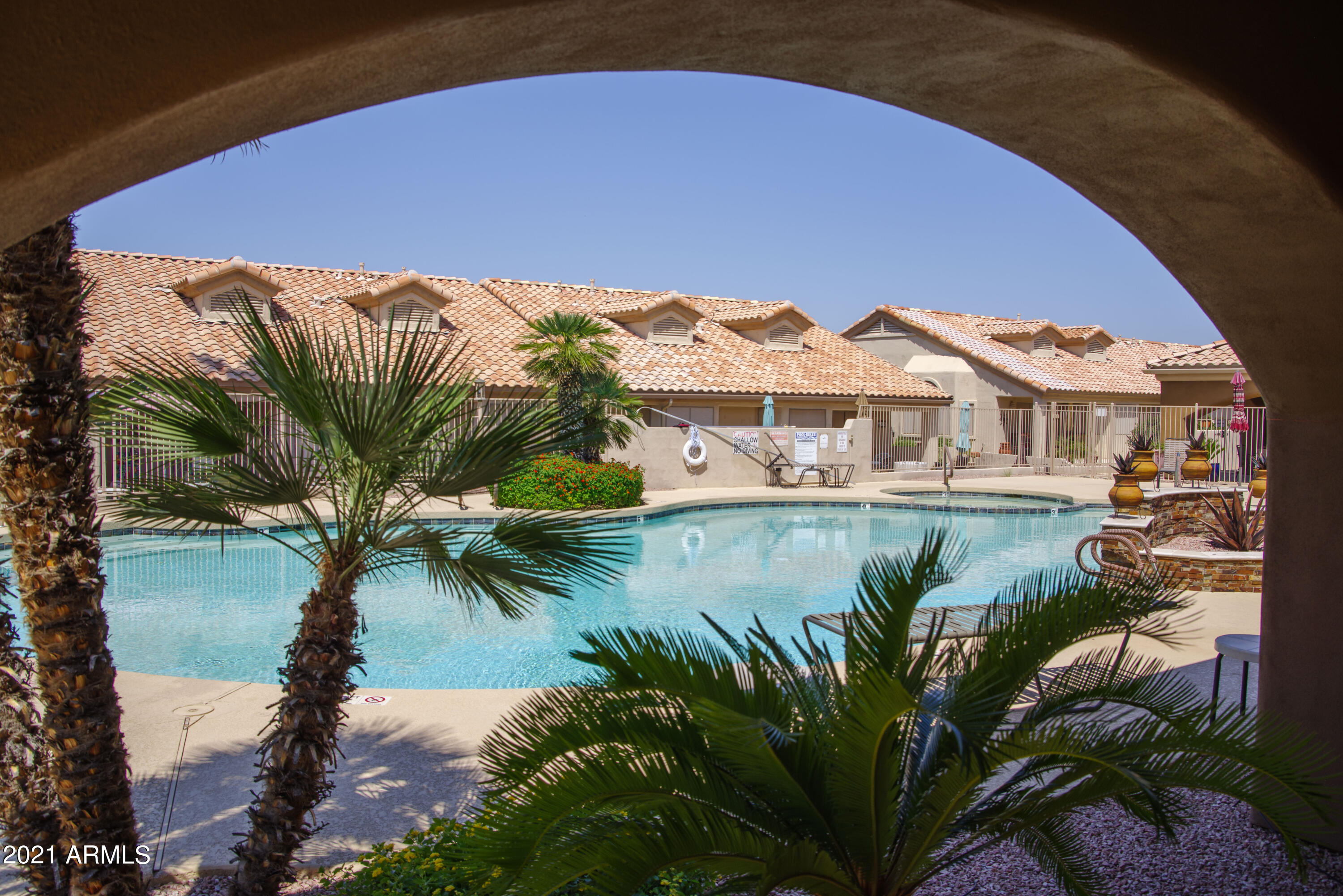 5830 East McKellips Road, Unit 40 Mesa, AZ 85215 - Photo 30 of 41 View fromCommunity Covered Patio